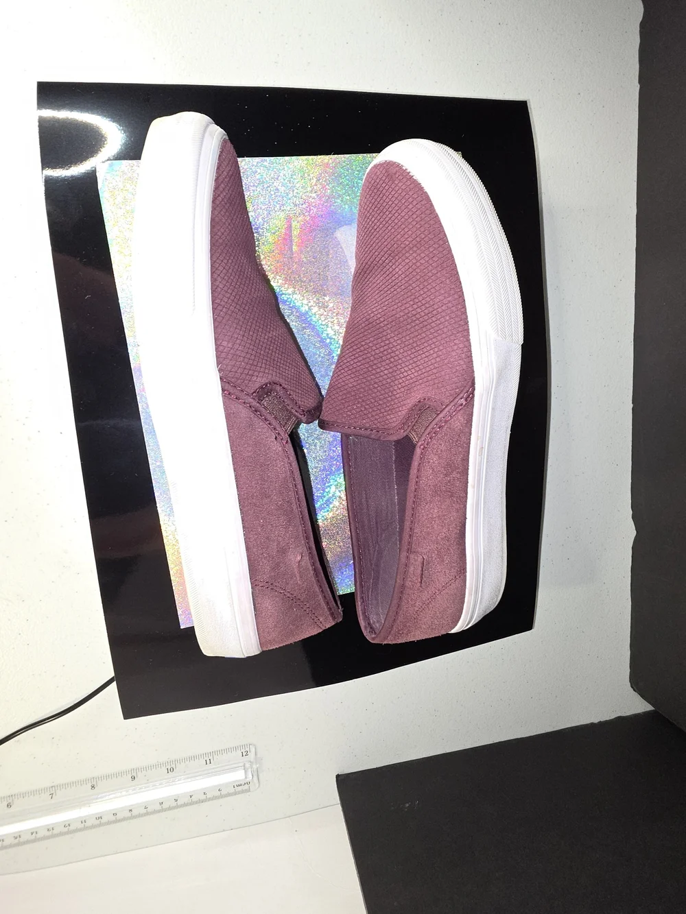 Keds Double Decker Perf Suede Slip-On Platform Sneakers Plum/ Burgandy 6.5 US
